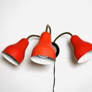 3-Armed Wall Lamp By H. Busquet For Hala Zeist, The Netherlands, 1950S