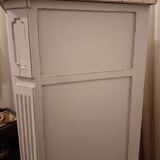 Silver library patina 2 doors on marble 147 x 81 cm