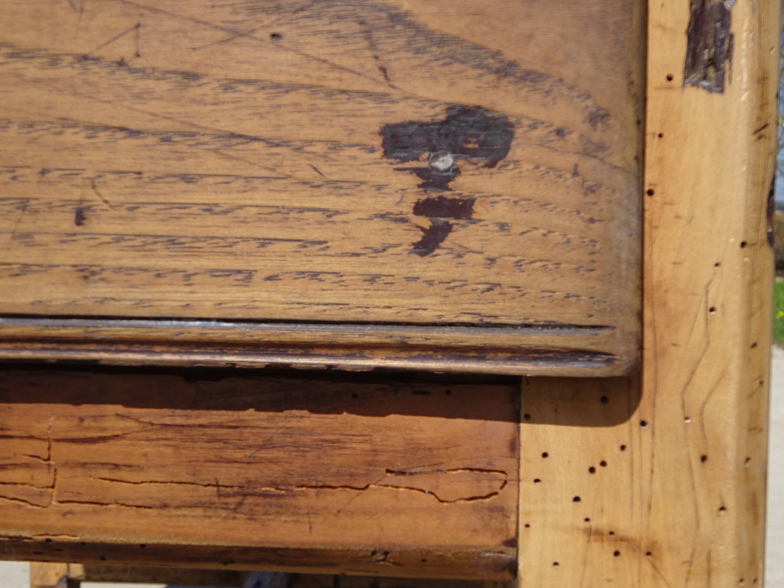 Restored solid oak farmhouse table