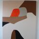 Abstract minimalist couple "in your arms" 100x80cm
