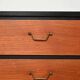 Small Scandinavian black lacquered chest of drawers from the 1950s