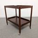 Rosewood serving table on wheels by Opal Möbel from the 60s/70s