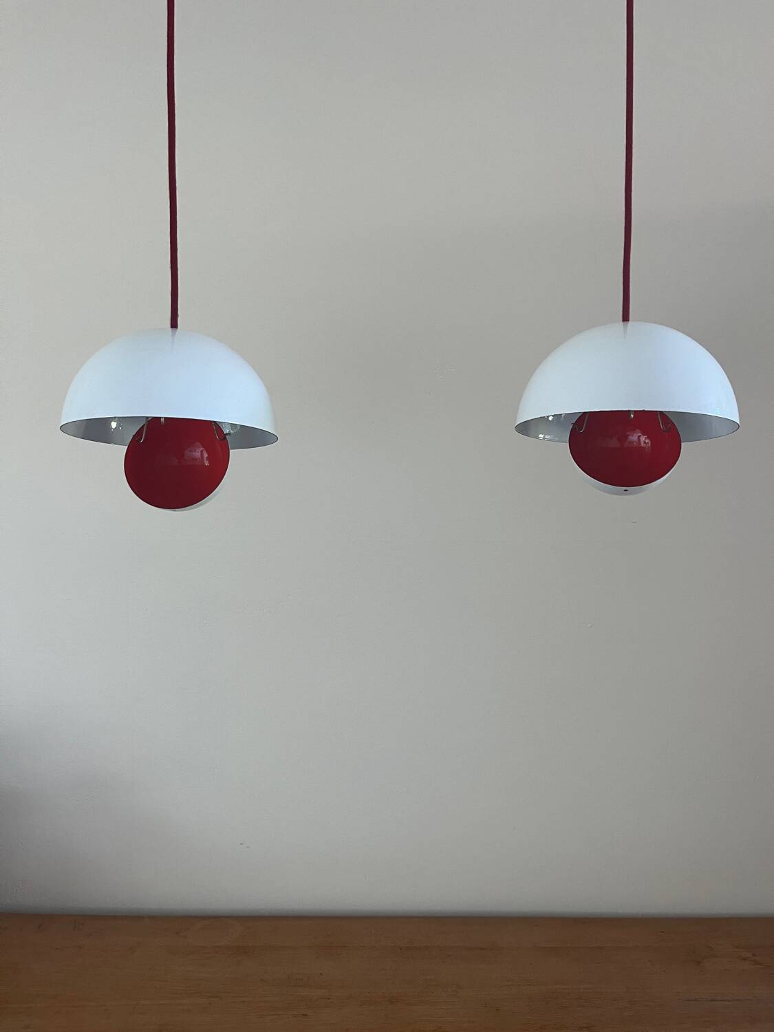 2x Vintage Verner Panton Flowerpot pendant lamp - Louis Poulsen