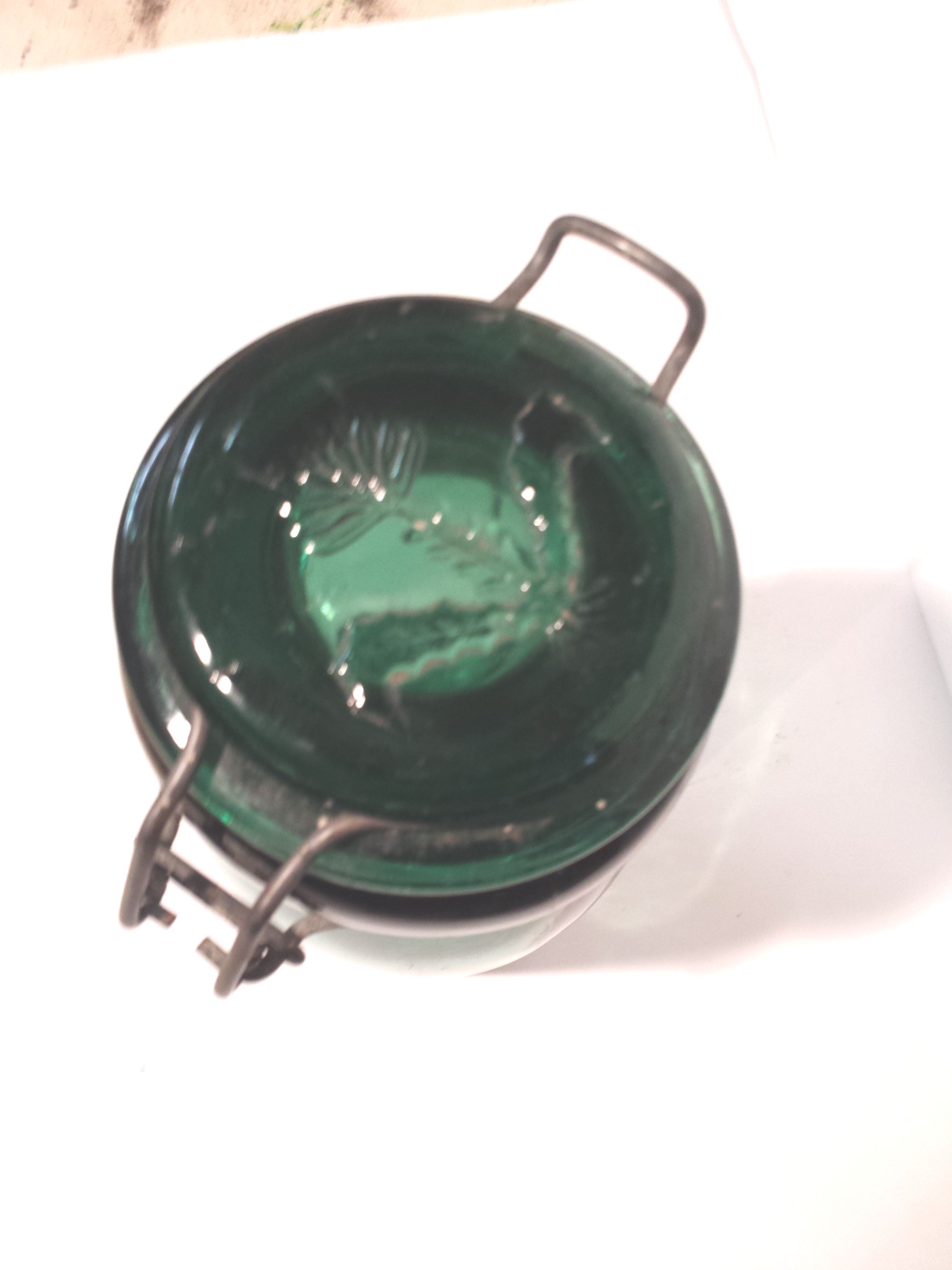 "la lorraine" engraved glass jar 1 litre