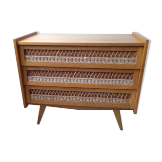 Commode en rotin