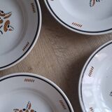 Set of 6 Luneville OOnon plates