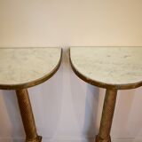 Pair of brackets half moon