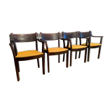 Quatre chaises Gemla Möbler AB Suède 1981