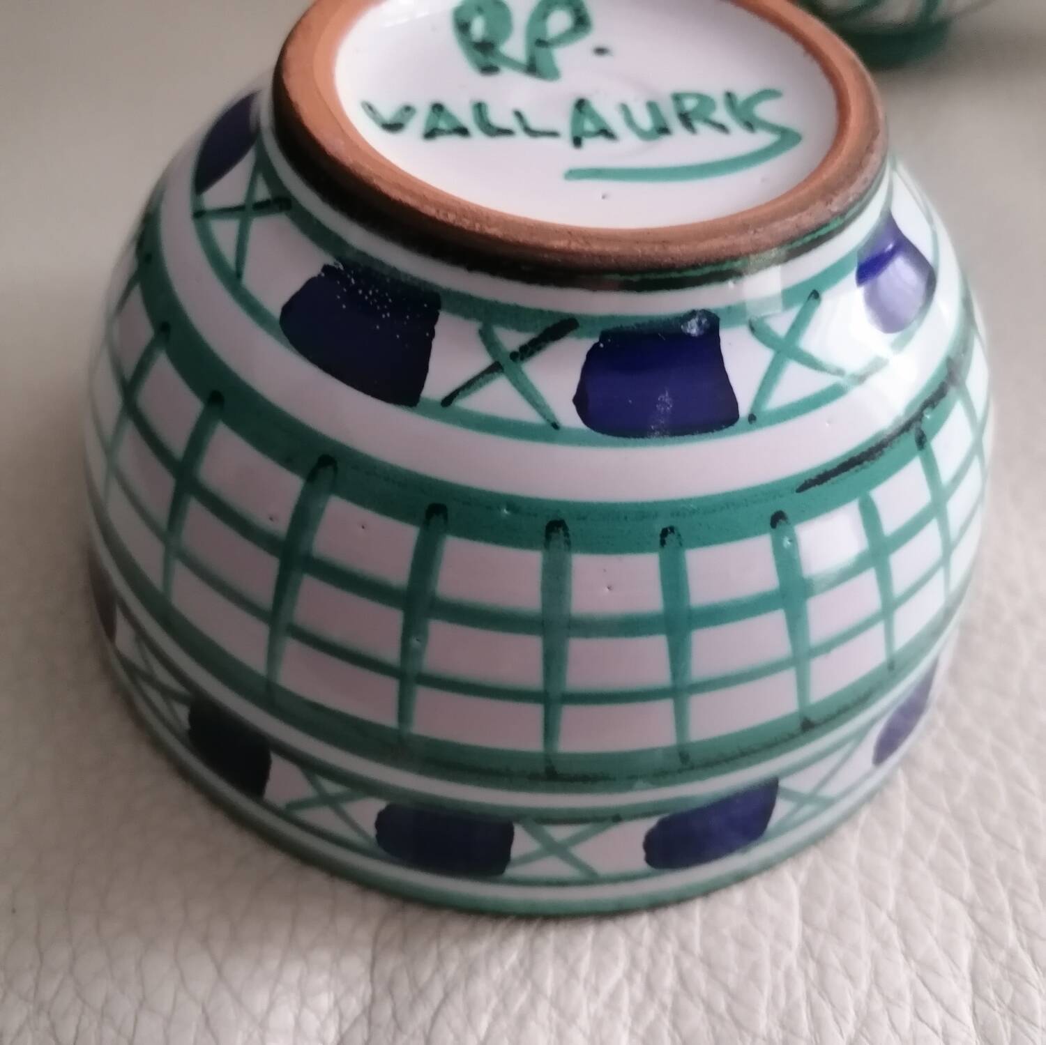 Bowl and cup signed Robert Picault Valauris