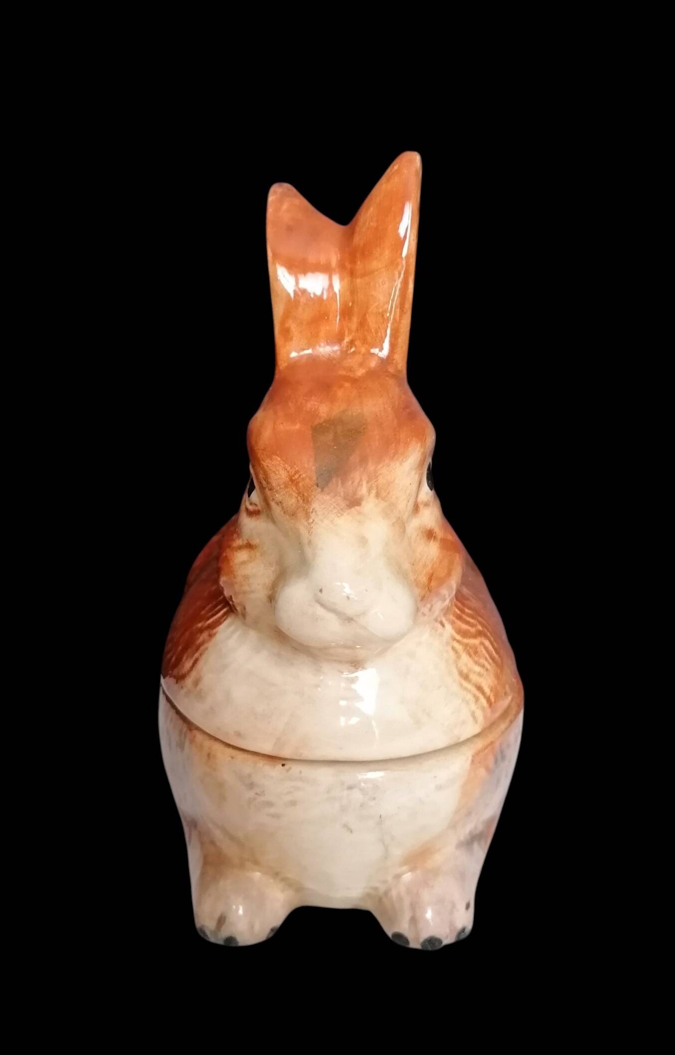 Zoomorphic majolica terrine from Portugal rabbit