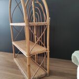 Shelf arch vintage rattan light honey 3 levels