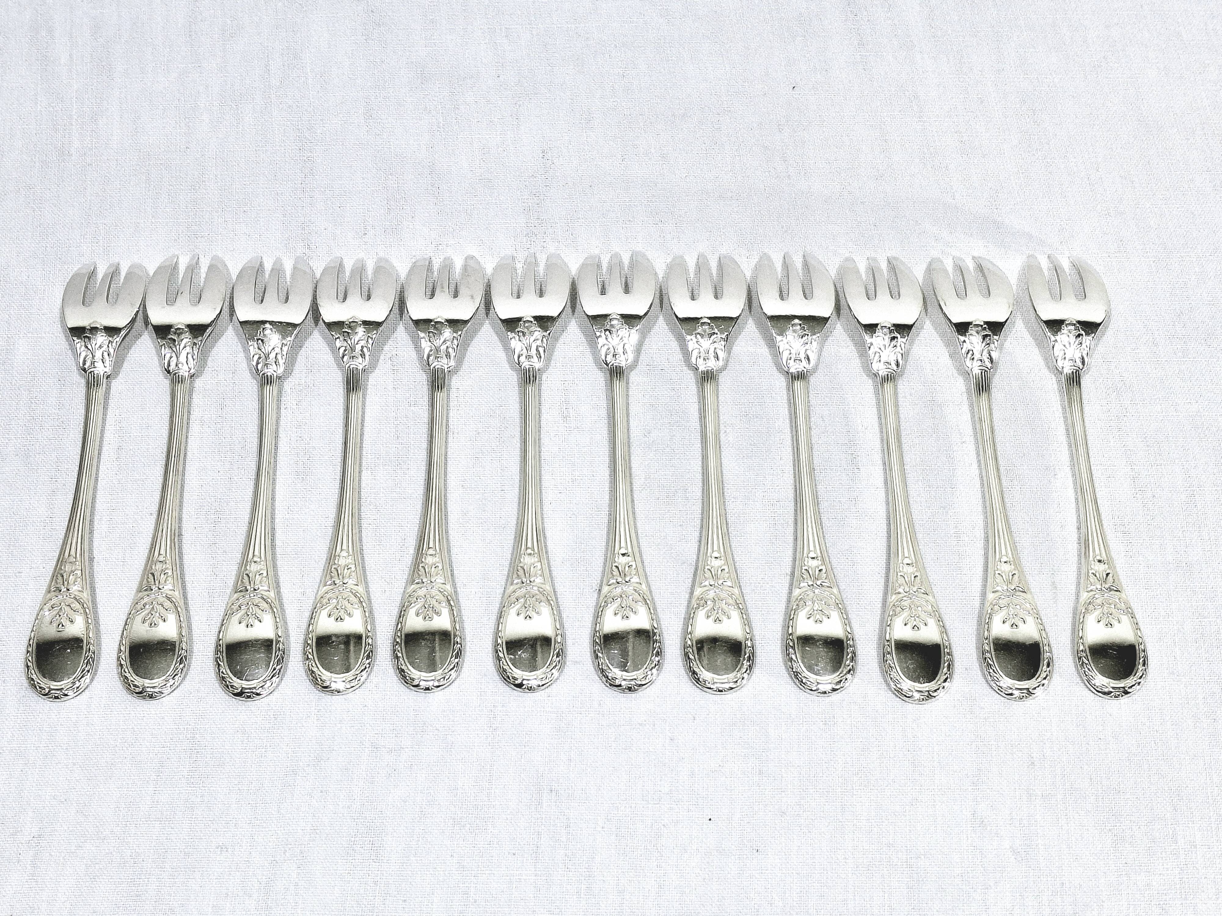 Christofle Cutlery Set - Trianon Model - 155 Pieces, Silver-Plated Metal