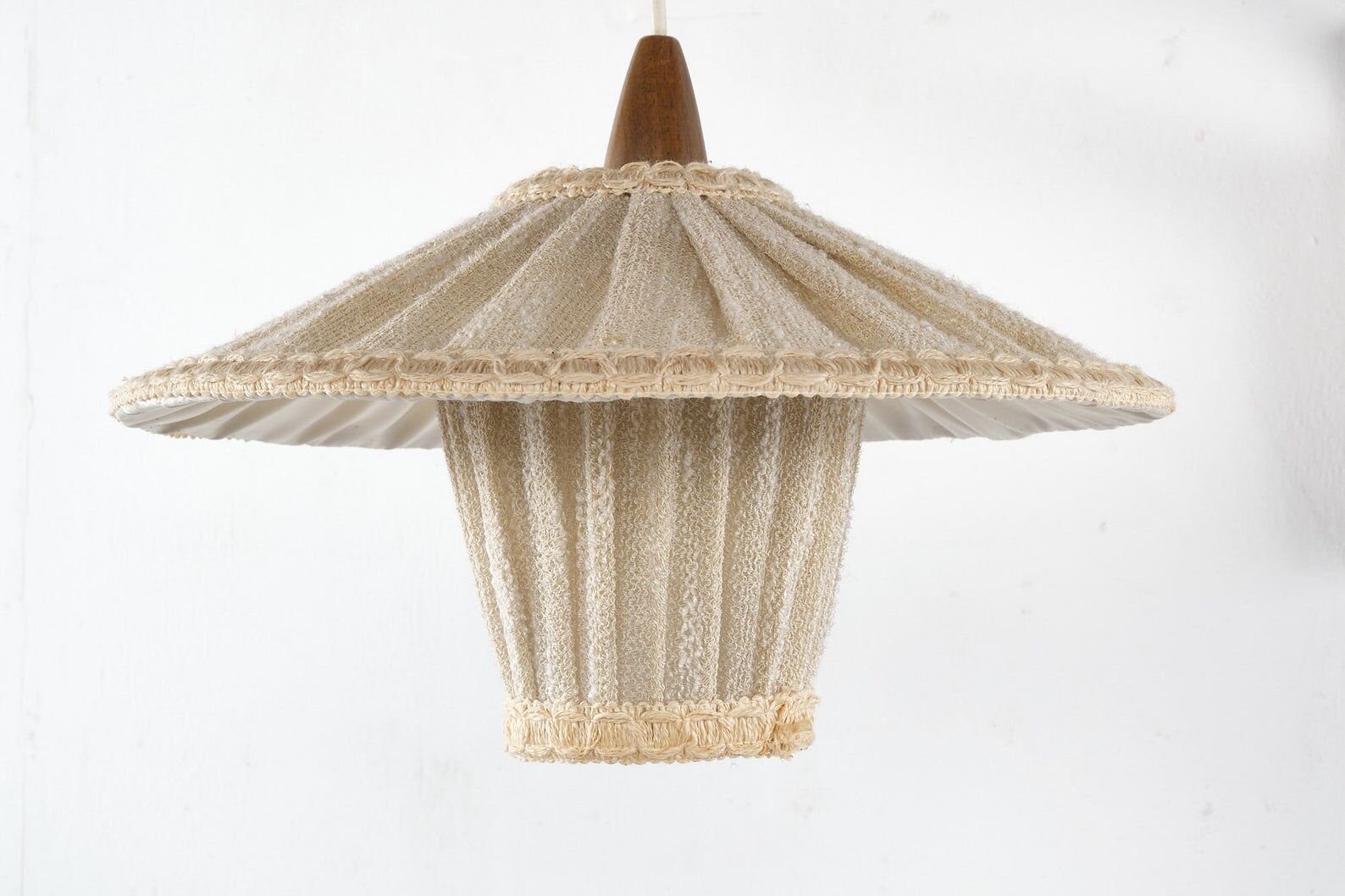 Vintage swivel applicator with Germany 1960s textile lampshade