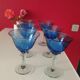 Glasses with blue foot