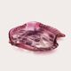 Dreamlike dish with grenadine nuances, fish shape with tropical and floral reliefs