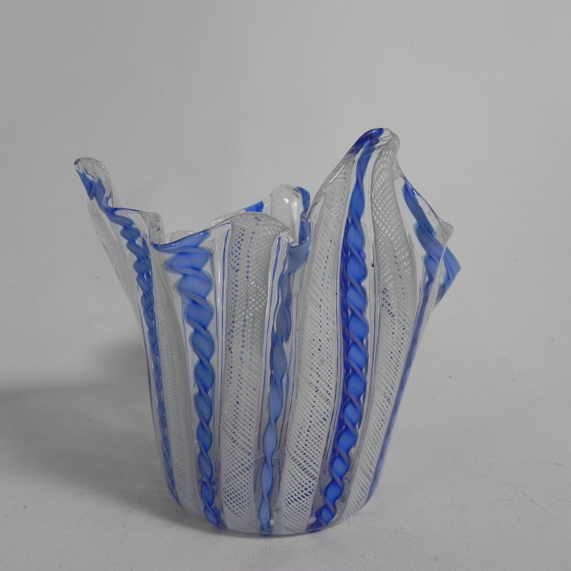 Fazzoletto vase Zanfirico by Fulvio Bianconi for Venini, Venice, Murano, 1950s