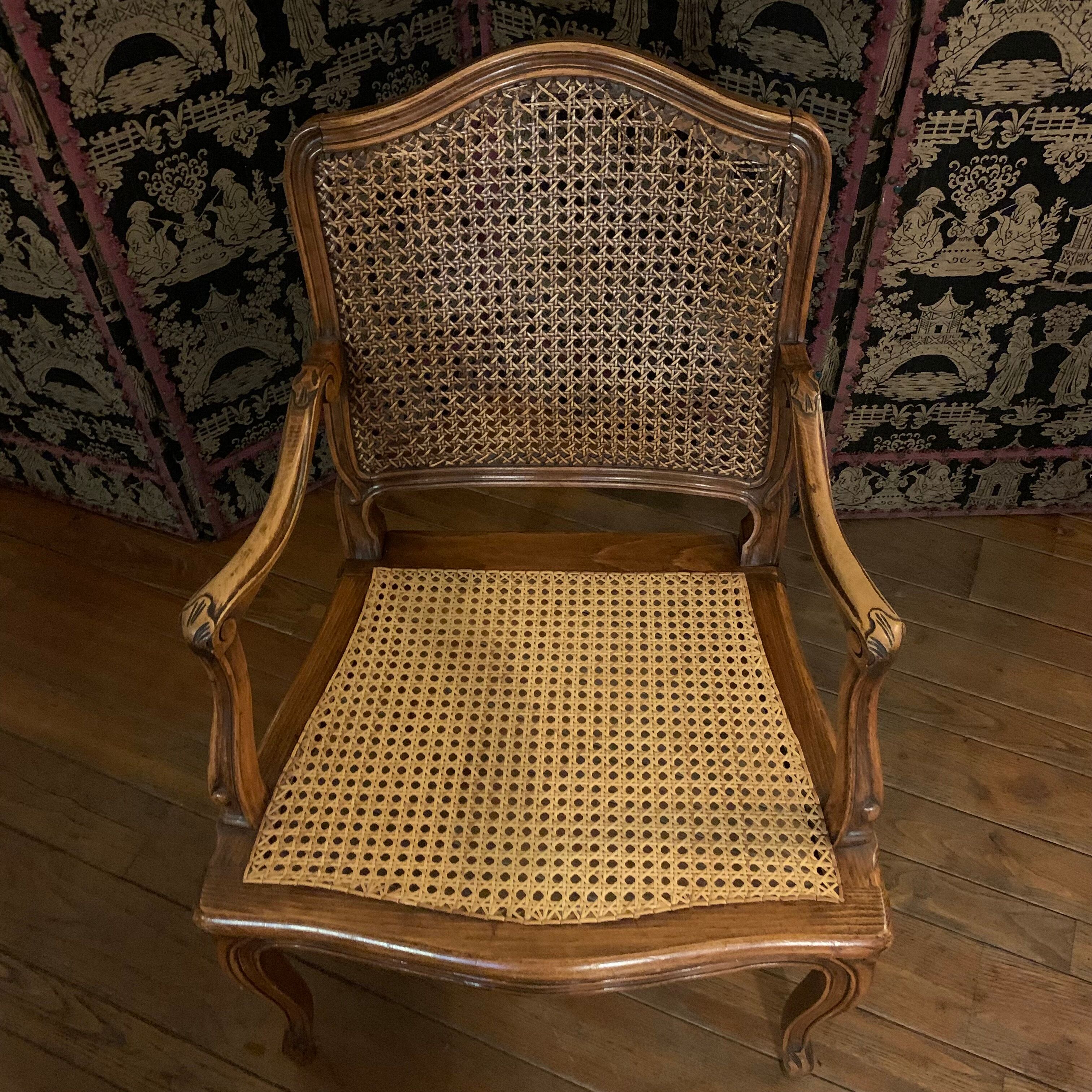 Regency canned armchair
