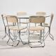 Italian chrome dining set, 7-piece set
