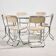 Italian chrome dining set, 7-piece set