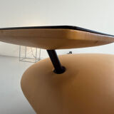 Fauteuil cuir design Jean Nouvel Pour Poltrona Frau fin 90 vintage