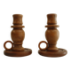 2 bougeoirs en bois