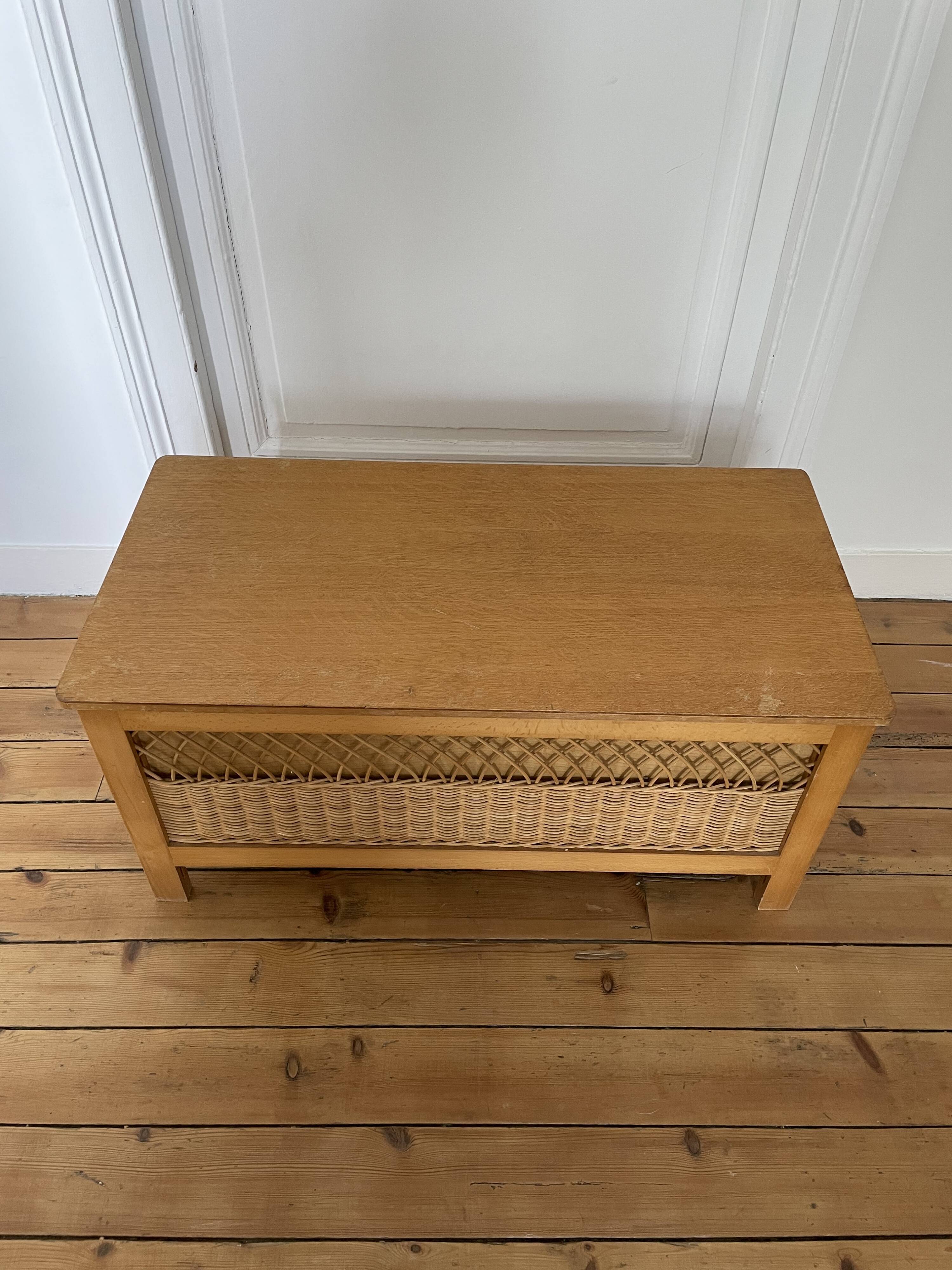 Rattan chest bench 1960s