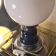 lampe vintage 1960 a 70  bleu et chrome 28x15  merci de regarder les photos