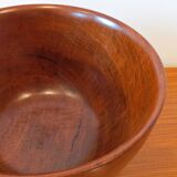 Very Large Teak Midcentury Wooden Bowl by Galatix England, 1970s