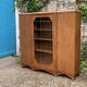 Art deco glass china cabinet in burr walnut 1930