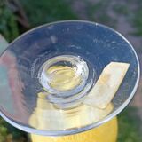 Vase en cristal jaune Cristallerie d'Aubusson