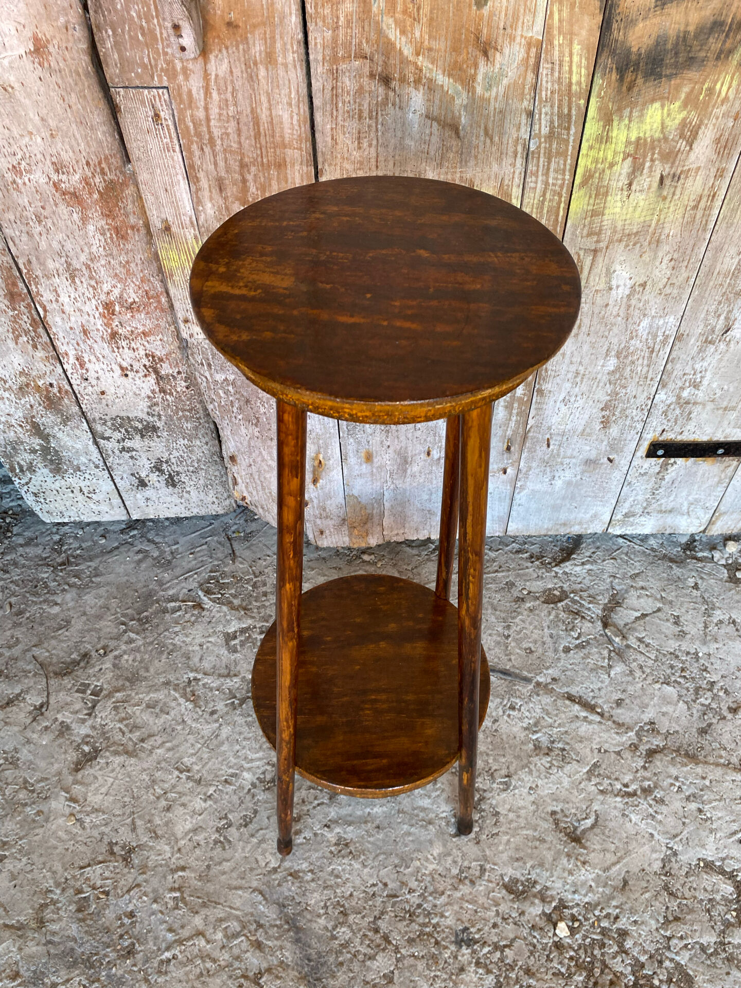 High Stand Vintage Wooden Pot Holder