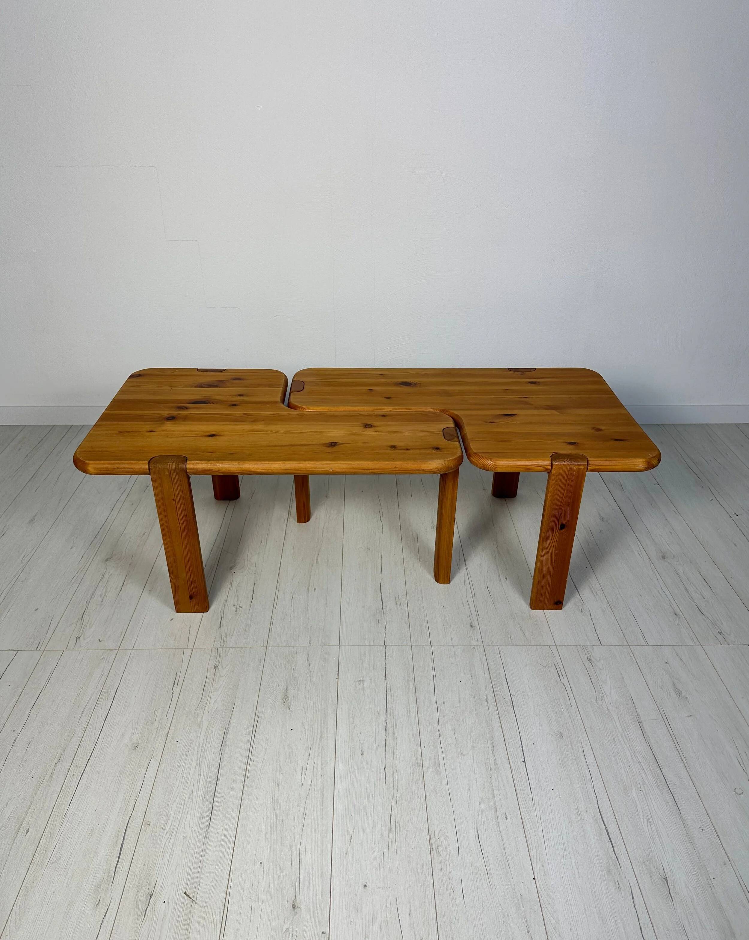 60s Set of 2 vintage Danish Pine Coffee Tables by Aksel Kjersgaard