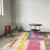 Round wicker coffee table from the 60s