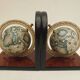 pair of vintage formica bookends