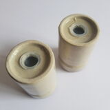 Set salière et poivrier en grès décor floral vintage