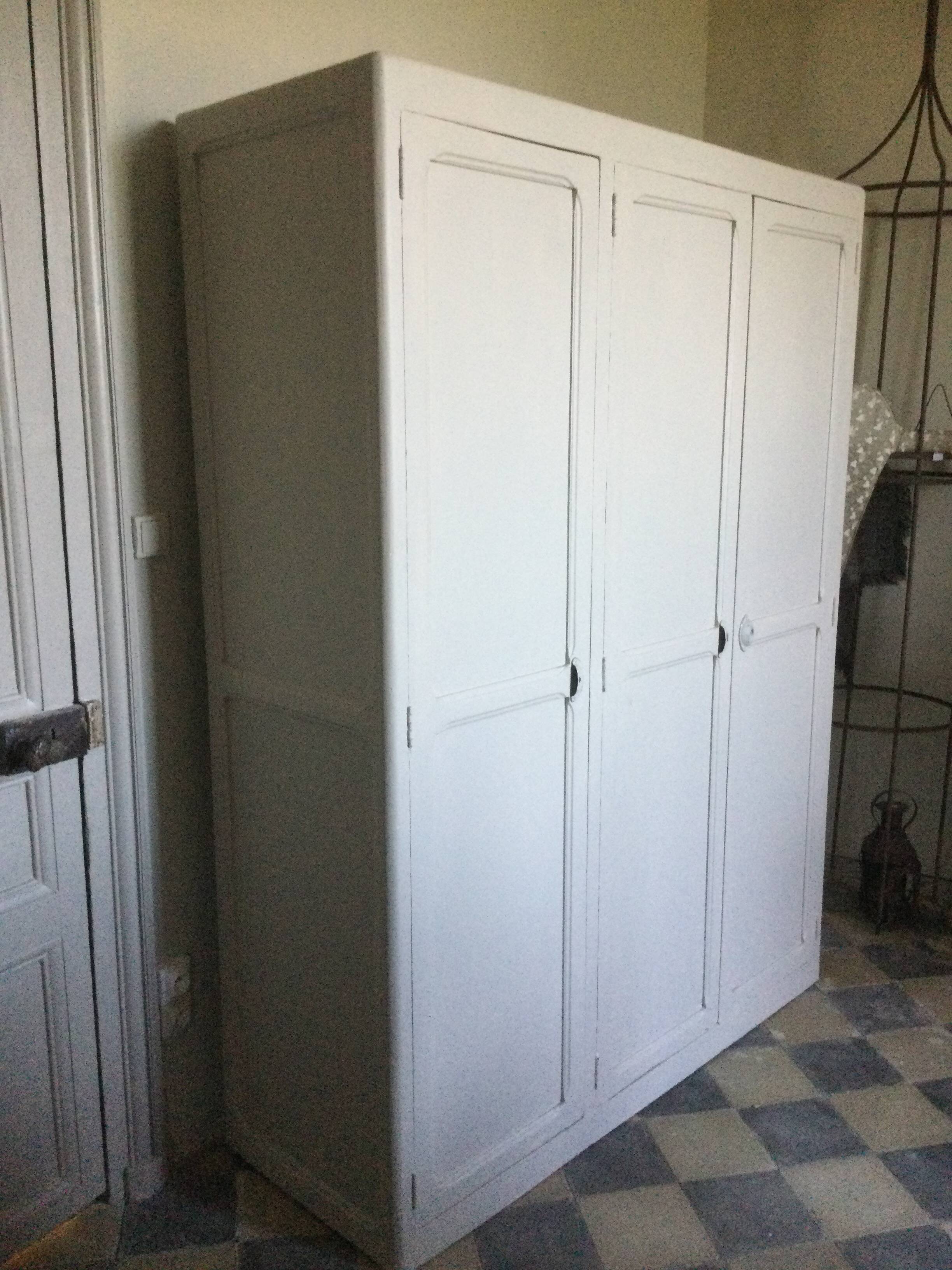 Antique Parisian 3-door wardrobe