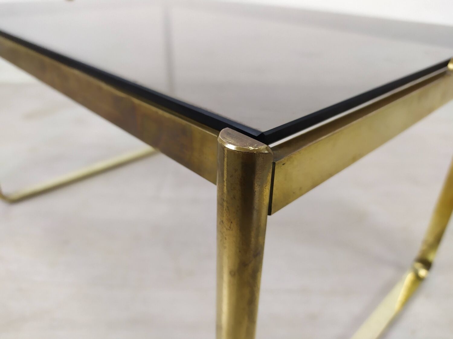 Golden sofa end table