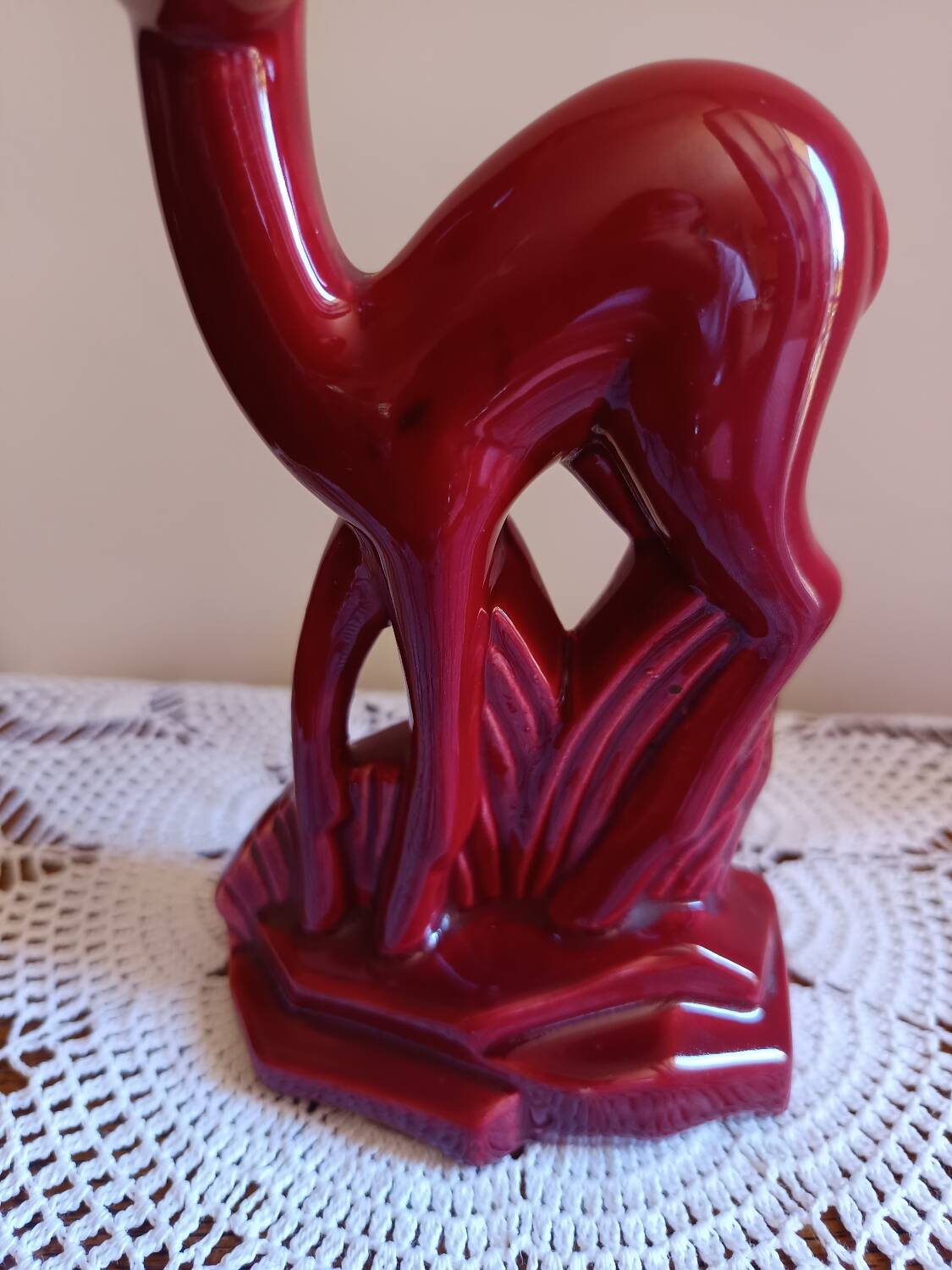 Bibelot Biche Saint Clément Rouge / bordeaux en céramique
Art Déco