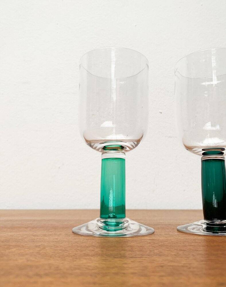 German wine glasses by Regina Kaufmann for Glashagen Hütte, set of 6.