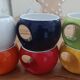 Set of 6 large mugs Pradel France – retro pop / Space Age design – mu