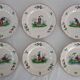 6 Saint Clément Luneville dessert plates with Chinese decoration