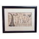 Antique Print Engraving 19th Century Framed Medical Instruments engraving Lorenzo