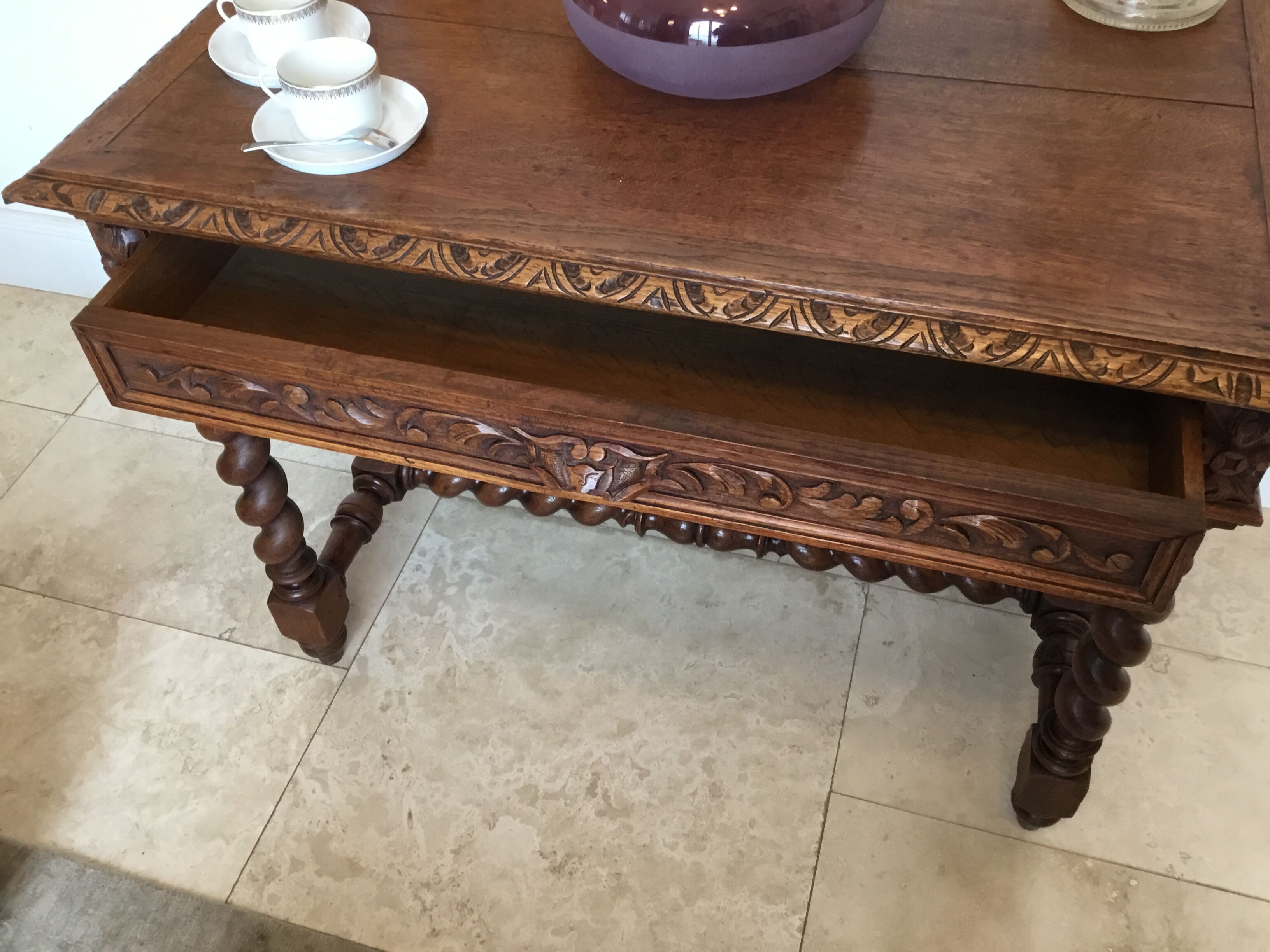 Louis XIII style office, feet turned