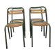 Chaises de jardin métal et bois