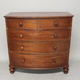 Mahogany veneer curved, English work, circa 1840