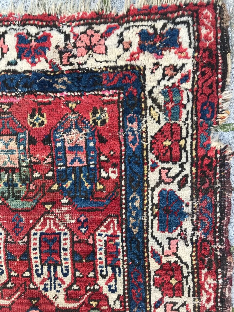 Ancient Caucasian rug Kazak 100x192 cm