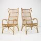 Midcentury rattan armchairs, 1960s