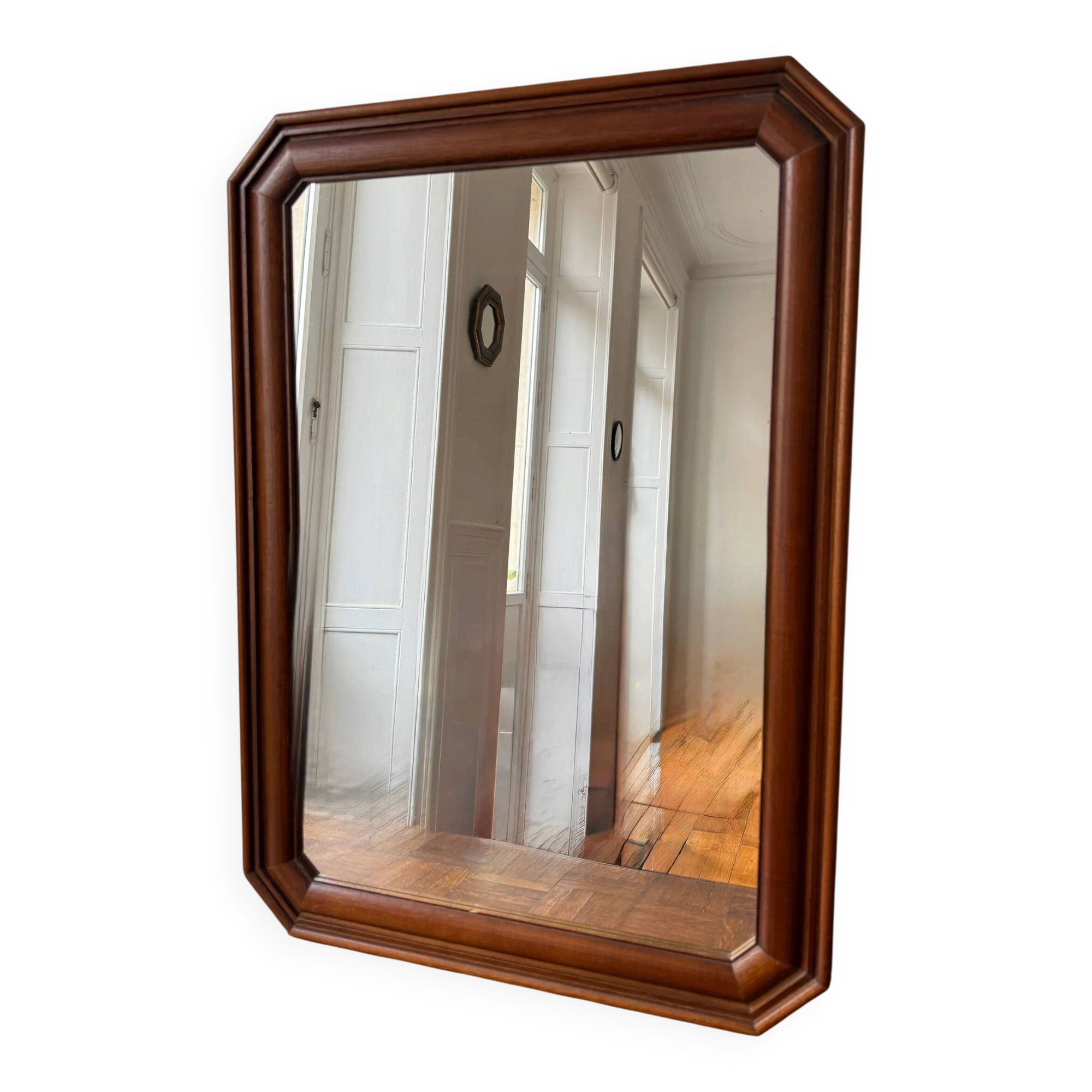 Antique wooden framed mirror