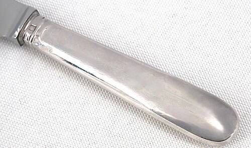 Cardeilhac, Christofle, 12 cheese knives, dessert, Minerva silver, Uniplat.