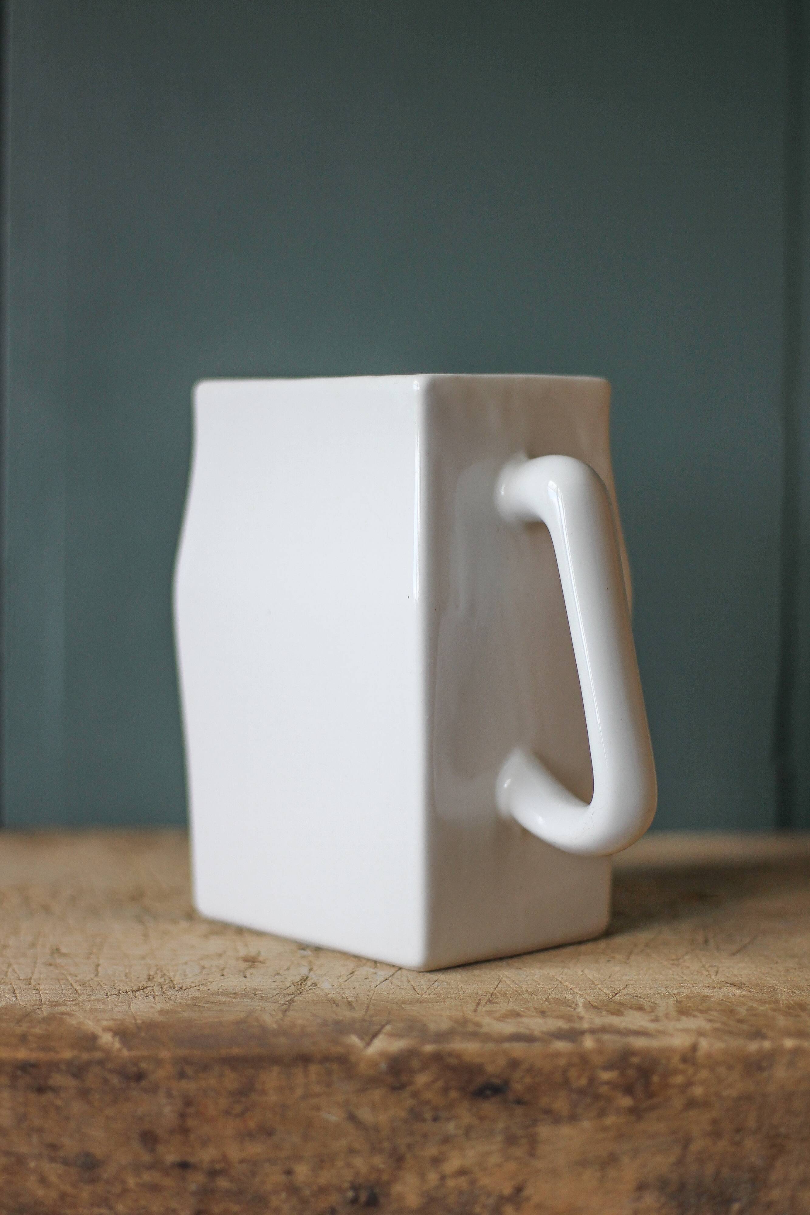 Vintage Digoin Grespots carafe, vintage pitcher, pitcher with handle, modernist, kitchen, pitcher
